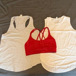 Lululemon Size 6 Women’s Workout Bundle (3 pcs) – Tanks + Bra